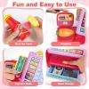Dreamon Kids Cash Register Toy, Pretend Play Calculator Register Toys with Scanner, Apron, Credit Card, Play Food and Shopping Bag, Grocery Store Playset Preschool Gift for Kids Girls Age 3 4 5 6 7 view 2