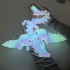 Flavery 3D Printed Dragon with Wings - Glow Rainbow, 18 inch Flying Dragon, XL Articulated Winged Crystal Fidget Toy, Home Decor, Birthday Gift, Desk Pet view 2
