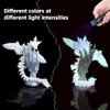 Flavery 3D Printed Dragon with Wings - Glow Rainbow, 18 inch Flying Dragon, XL Articulated Winged Crystal Fidget Toy, Home Decor, Birthday Gift, Desk Pet view 3