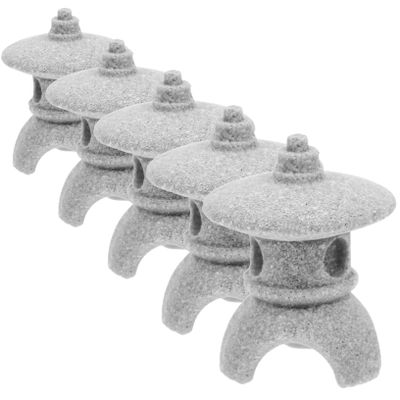 MOBUTOFU 15pcs Miniature Pavilion Figurines for Aquariums and Landscapes Realistic Bonsai Decorations for Home Zen Garden Accessories and Non- Design