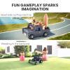 Tiny Land Wooden Dollhouse Garage Set  Realistic Design with Garage, Workbench,Lawn Mower & SUV Car, Expansion Dollhouse Furniture & Accessories for Doll house, Educational Pretend Play Gift for Kids view 4