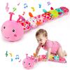 Baby Tummy Time Toy 0-6 Month Musical Stuffed Animal Plush Caterpillar Toy for Infant 6-12 Month Teething Sensory Toy with Crinkle Rattle for Babies 0-3-6 Month Newborn Toys for Boy Girl Birthday Gift view 1