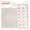 WINGHENLEE Toddler Nap Mat with Removable Pillow and Blanket, 1.1kg Extra Large Thick Rolled Napping Mat, Soft Sleeping Bag for Boys Girls, Slumber Bags for Daycare Preschool Kindergarden, Animal view 3