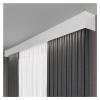 Curtain Track Blackout Aluminum Curtain Box, Single Track Side Mounted Curtain Box, Suitable for Decorating Living Room, Reliable Curtain Cloth(Gray,1meter) view 1