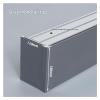 Curtain Track Blackout Aluminum Curtain Box, Single Track Side Mounted Curtain Box, Suitable for Decorating Living Room, Reliable Curtain Cloth(Gray,1meter) view 2