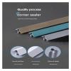 Curtain Track Blackout Aluminum Curtain Box, Single Track Side Mounted Curtain Box, Suitable for Decorating Living Room, Reliable Curtain Cloth(Gray,1meter) view 4