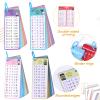 4 Pack/60pcs Multi Math Time Table Flash Cards, Include 8 Markers & 4 Binder Rings Subtraction Multiplication Division Flashcards Math Learning Tools for Beginners Kids view 4