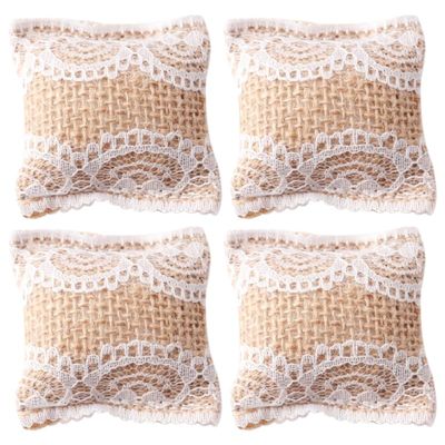 4Pcs Mini Cushions Miniature Dollhouse Sofa Pillows Set for Dollhouse Living Room Bedroom Accessories