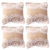 4Pcs Mini Cushions Miniature Dollhouse Sofa Pillows Set for Dollhouse Living Room Bedroom Accessories view 1