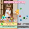 Asago Magnetic Blocks for Toddlers 1-3, 56PCS 1.34in Large Macaron Magnet Building Cubes for Kids, Stem Preschool Stack Construction Educational Toys for 3-5 Years Old Boys Girls view 2