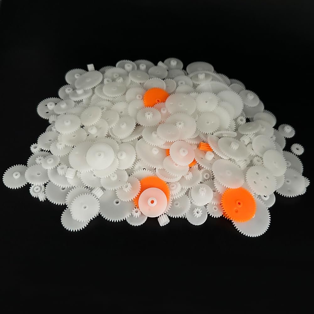 300PCS Small Motor Gears Plastic Gears for Motor RC Car Model Toy DIY Helicopter RC Toy Gear Replacement Module 0.5 (300)