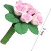 Pink 1:12 Scale Flowers Dollhouse Miniature Flowers Tiny Flowers Resin Mini Roses Artificial Flowers Mini Roses for Crafts, Small Flowers for Crafts Mini Flowers for Decoration (1.4 Inch) view 2