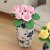 Pink 1:12 Scale Flowers Dollhouse Miniature Flowers Tiny Flowers Resin Mini Roses Artificial Flowers Mini Roses for Crafts, Small Flowers for Crafts Mini Flowers for Decoration (1.4 Inch) view 3