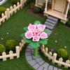 Pink 1:12 Scale Flowers Dollhouse Miniature Flowers Tiny Flowers Resin Mini Roses Artificial Flowers Mini Roses for Crafts, Small Flowers for Crafts Mini Flowers for Decoration (1.4 Inch) view 4