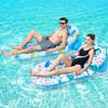 2 Pack Pool Floats Lounger, Instaywell Pool Floats Adult with Adjustable Backrest, Pool Rafts Floaties Water Hammock Tanning Floating Pool Party Toys for Swimming Pool Summertime Beach Outdoor view 1