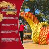 EXCLURA Dragon Poi Lightweight Dragon Dance Flinging Ribbon, Outdoor Square Exercise Dance Dragon Poi, Juggling Play Art Shaking Poi Streamer, for Adult/Senior(Yellow,8 m (26 ft)) view 2