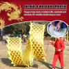 EXCLURA Dragon Poi Lightweight Dragon Dance Flinging Ribbon, Outdoor Square Exercise Dance Dragon Poi, Juggling Play Art Shaking Poi Streamer, for Adult/Senior(Yellow,8 m (26 ft)) view 3