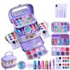 Makeup Kits Game: 57 Pieces Real Play Toy For Little Girls, Pretend Play, Makeup Games For Kids | Makeup Games, Washable Game For Kids, N view 1
