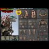 1/12 Size Action Figure 9in Dinosaur Dragon Warrior Ceratosaurus Collectible Game Character (Green) view 3