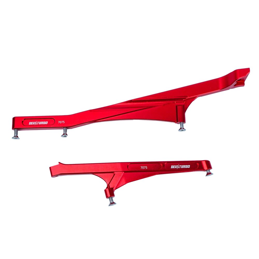 BeaxTurbo Racing Upgrade Parts Aluminum #7075 Chassis Brace Set for Losi 8IGHT-X Super Lasernut1/6LOS251129 (red)