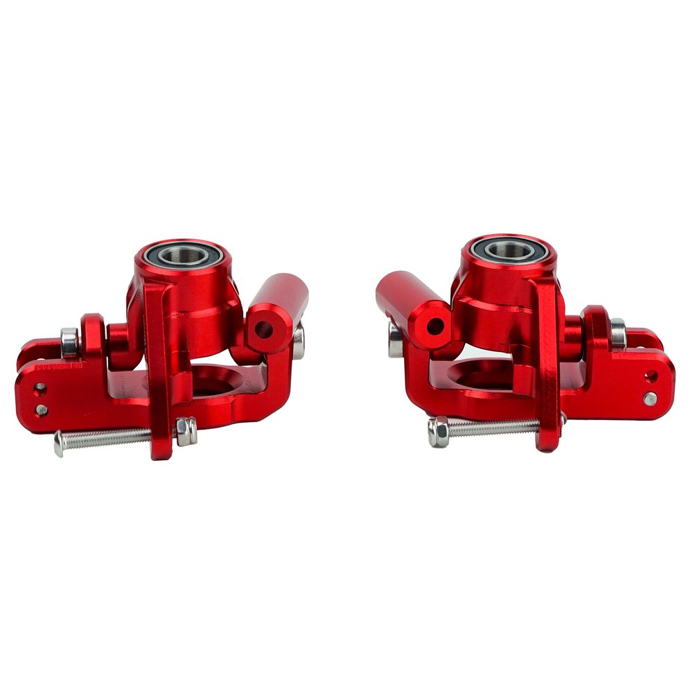 BeaxTurbo Racing Upgrade Parts CNC Aluminum #7075 Front Spindle Carrier Set for Losi 8IGHT-X Super Lasernut 1/6 (red)