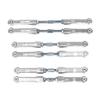 BeaxTurbo Racing Upgrade Parts Aluminum 7075 Front Rear&Steering Link Rod Kit for Losi 8IGHT-X Super Lasernut 1/6 (Silver) view 4