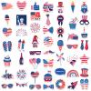 100pcs 4th of July Theme Waterproof Vinyl Stickers - Patriotic Independence Day & Party Favors Decorations for Laptop, Water Bottle, Skateboard view 2