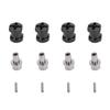 Alomejor 12mm Diameter, Aluminum Alloy RC Wheel Hex Hub Extenssion Spacer Improve Stability While Cornering for RC Cars (Black) view 2