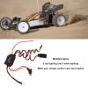 30A RC Brushed ESC Electronic Speed Controller 2 Output Dual Brake ESC with Red White Lights for 1/18 1/24 1/28 RC Cars view 3