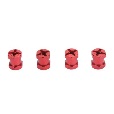 Alomejor 12mm Diameter, Aluminum Alloy RC Wheel Hex Hub Extenssion Spacer Improve Stability While Cornering for RC Cars (Red)