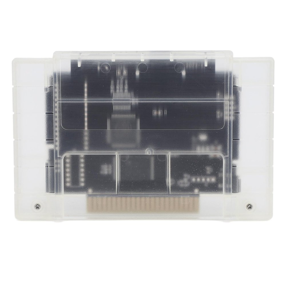 Classic Game Cartridge,3000 in 1 Game 8GB Memory Card and Support FAT16 FAT32, Automatic Save and Backup, for SFC Consoles US Version (Transparent White)