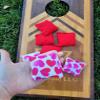 3 inch heart valentine mini cornhole bags classroom game view 3