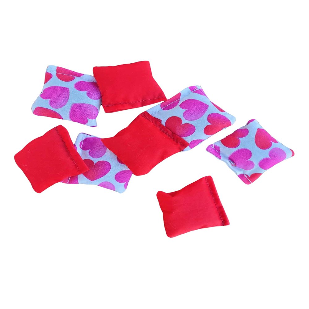 2 inch tabletop Valentines day heart mini replacement cornhole bags bean bag toss