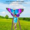 3 Pack Kites, Kite for Kids 4-8 8-12, Puple Butterfly, Colorful Delta and Red Octopus with String Kite for Kids Girls Boys view 2
