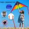 3 Pack Kites, Kite for Kids 4-8 8-12, Puple Butterfly, Colorful Delta and Red Octopus with String Kite for Kids Girls Boys view 4