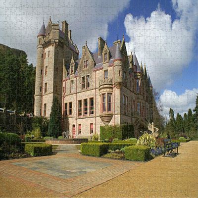 1000 Piece Blarney Castle Jigsaw Puzzle with Poster - Northern Ireland Landmarks Puzzle - Home Decoration Wooden Puzzle for Adults Kids Challenging Fun Game Unzip Toy Best Gifts for Friend