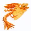 QINGMIAO 3D Printed Dragon, Feathered Wyvern Dragon, 3D Printing Toys, Articulated Dragon, Fidget Dragon, Home Office Decor Desk Toys Pet (Gold) view 1