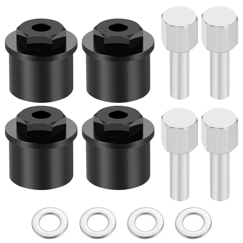 MORFUM 4Pcs Alloy 12mm Wheel Hex Hub Front Wheel Hex Adapter Extenders 15mm Offset Extension Hex Drive Adapter Combiner Coupler Conversion for 1/10 Tamiya Clod Buster 444 RC Car
