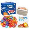 BenBen Alphabet Flash Cards, 52 Upper and Lowercase Wooden Letters, 26 Flashcards, Montessori ABC Learning Toys for Kids Ages 3-5, Preschool Learning Activities, Matching Game Puzzles view 1