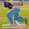 HollyHOME Stick Horse Plush with Detachable Blue Ribbon Champion Hobby Horse on Stick with Wood Wheels Real Pony Neighing for Kids Toddlers Chocolate 36 Inches(AA Batteries Required) view 3