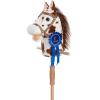 HollyHOME Stick Horse Plush with Detachable Blue Ribbon Champion Hobby Horse on Stick with Wood Wheels Real Pony Neighing for Kids Toddlers Appaloosa 36 Inches(AA Batteries Required) view 1