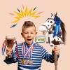 HollyHOME Stick Horse Plush with Detachable Blue Ribbon Champion Hobby Horse on Stick with Wood Wheels Real Pony Neighing for Kids Toddlers Appaloosa 36 Inches(AA Batteries Required) view 2