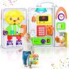 Bilingual Montessori Busy Board and Bilingual Musical Turtle Crawling Toy Bundle view 1