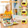 Bilingual Montessori Busy Board and Bilingual Musical Turtle Crawling Toy Bundle view 3