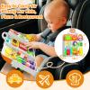 Bilingual Montessori Busy Board and Bilingual Musical Turtle Crawling Toy Bundle view 4