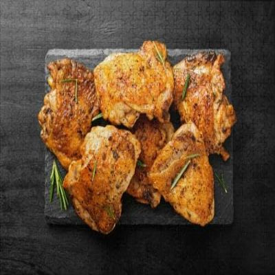 1000Pcs Wooden Jigsaw Puzzle for Adults Grilled Chicken Thighs Challenging Puzzle Jigsaw Puzzle for Adult Family Holiday Puzzle
