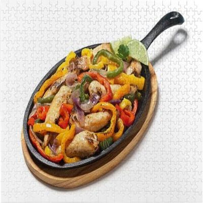 1000Pcs Wooden Jigsaw Puzzle for Adults Chicken Fajitas Challenging Puzzle Jigsaw Puzzle for Adult Family Holiday Puzzle
