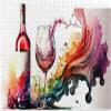 1000Pcs Wooden Jigsaw Puzzle for Adults A Red Wine Bottle and A Glass Red Wine Motion Rainbow Colors Abstract Challenging Puzzle Jigsaw Puzzle for Adult Family Holiday Puzzle view 1