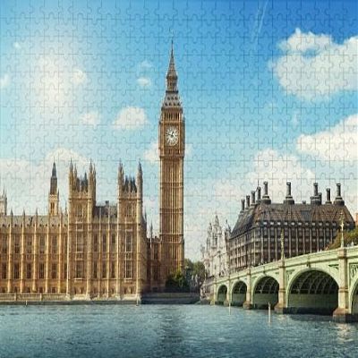 1000Pcs Wooden Jigsaw Puzzle for Adults Big Ben Sunny Day London Challenging Puzzle Jigsaw Puzzle for Adult Family Holiday Puzzle