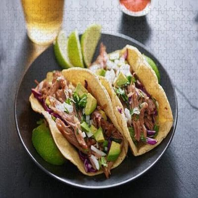 1000Pcs Wooden Jigsaw Puzzle for Adults Plate Mexican Carnita Tacos Beer Challenging Puzzle Jigsaw Puzzle for Adult Family Holiday Puzzle
